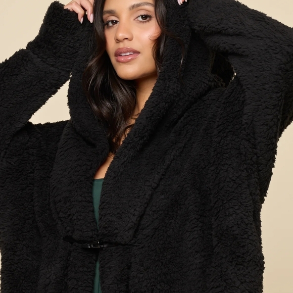 POPFLEX Black Teddy Jacket - Picture 4 of 12